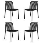 Kit04CadeirasCancunPolipropilenoPreto76369