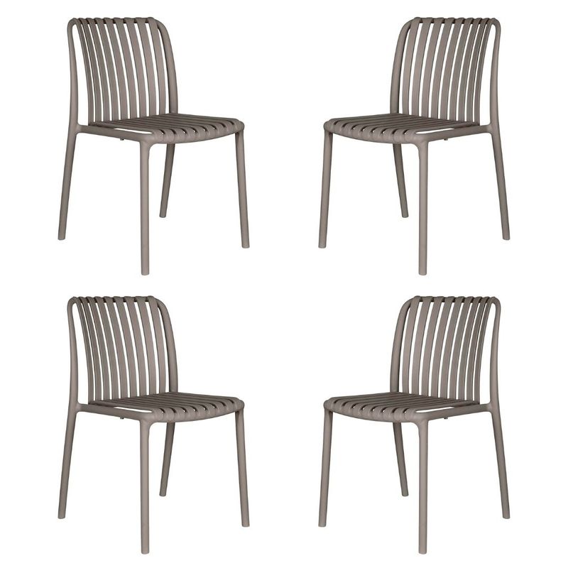 Kit04CadeirasCancunPolipropilenoCinza76370