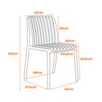 Kit04CadeirasCancunPolipropilenoCinza76370