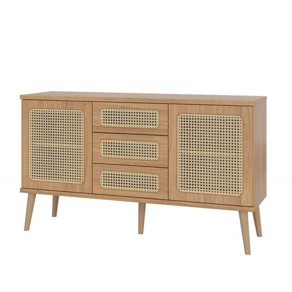 Balcao-Future-2-Portas-3-Gavetas-Freijo-com-Palha-Natural-135cm