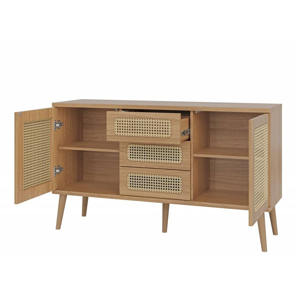 Balcao-Future-2-Portas-3-Gavetas-Freijo-com-Palha-Natural-135cm