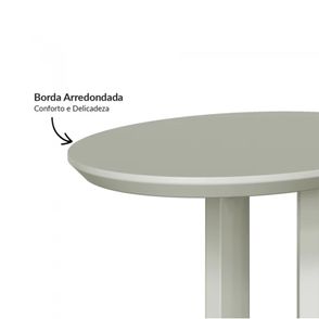 Mesa Auxiliar Ariel Tampo e Base Off White 70cm - 76400