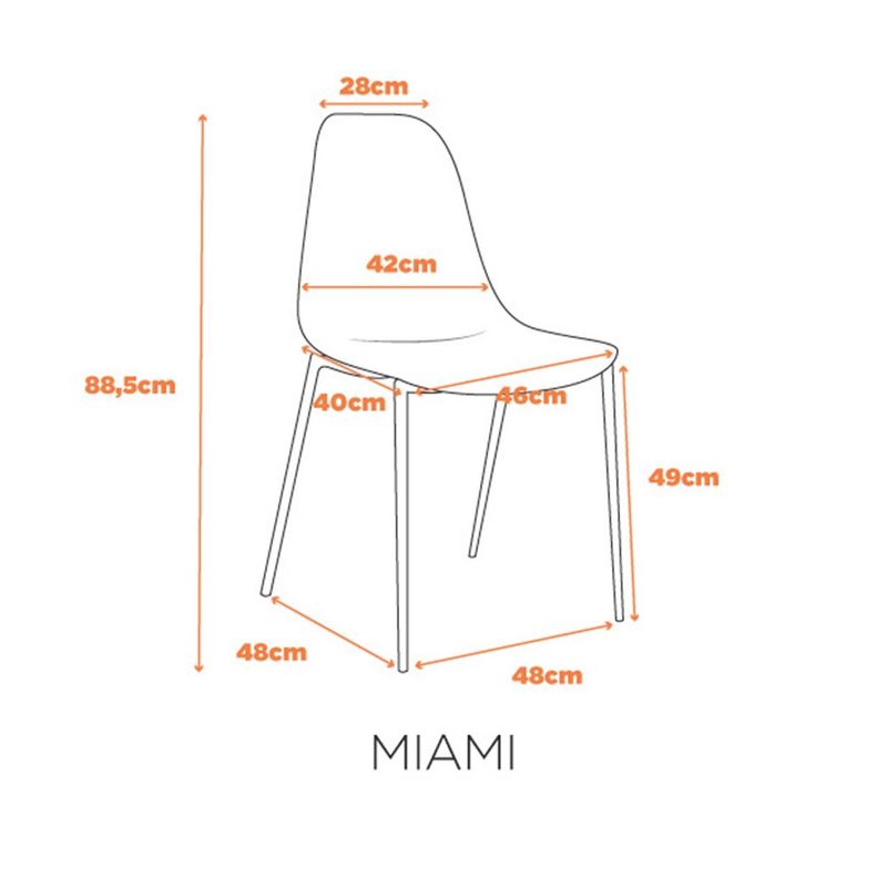 Kit06CadeirasMiamiPolipropilenoeAcoAzulSonhoDistante76432