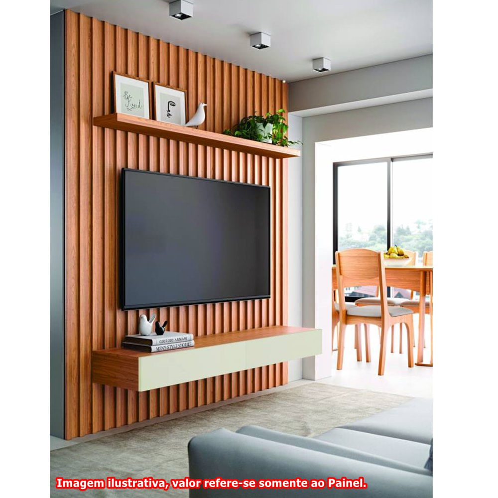 Painel-Suspenso-Roof-TB186-Ripado-com-Led-Cor-Freijo-e-Off-White-178cm