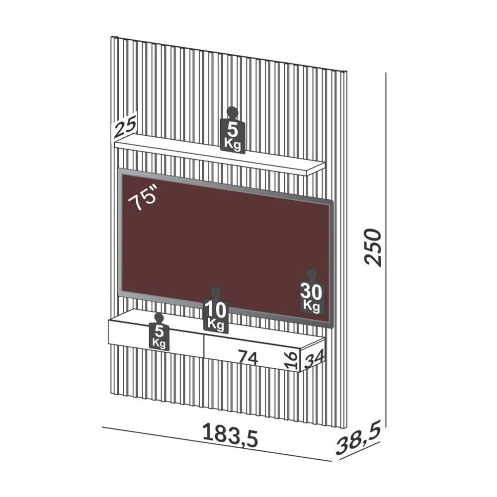 Painel-Suspenso-Roof-TB186-Ripado-com-Led-Cor-Freijo-e-Off-White-178cm