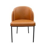 Kit02CadeirasNevadaCarameloBaseAcoCarbono