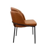 Kit02CadeirasNevadaCarameloBaseAcoCarbono