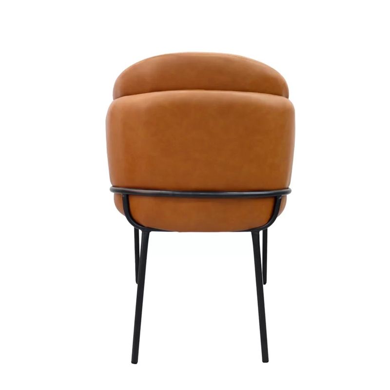 Kit02CadeirasNevadaCarameloBaseAcoCarbono