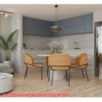 Kit02CadeirasNevadaCarameloBaseAcoCarbono