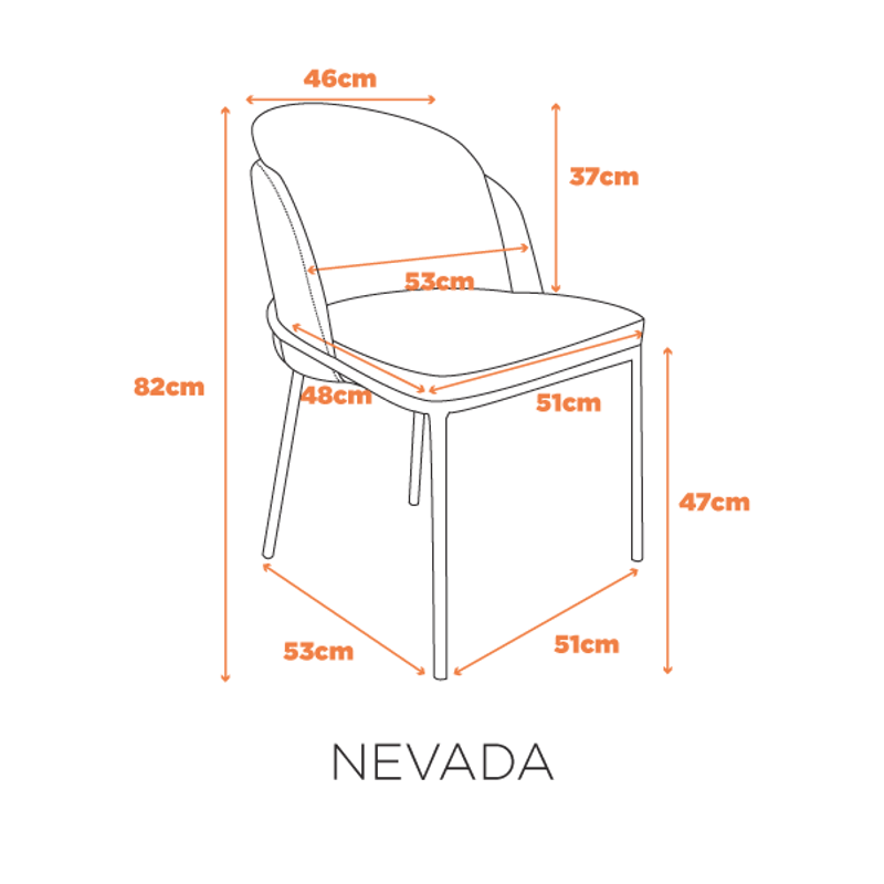 Kit02CadeirasNevadaCarameloBaseAcoCarbono