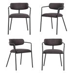 Kit04CadeirasGironaTecidoGrafiteBaseAcoCarbonoPreto76527