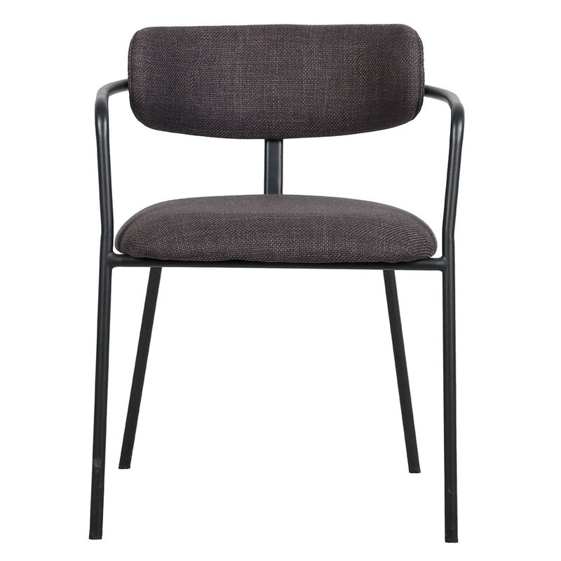 Kit04CadeirasGironaTecidoGrafiteBaseAcoCarbonoPreto76527