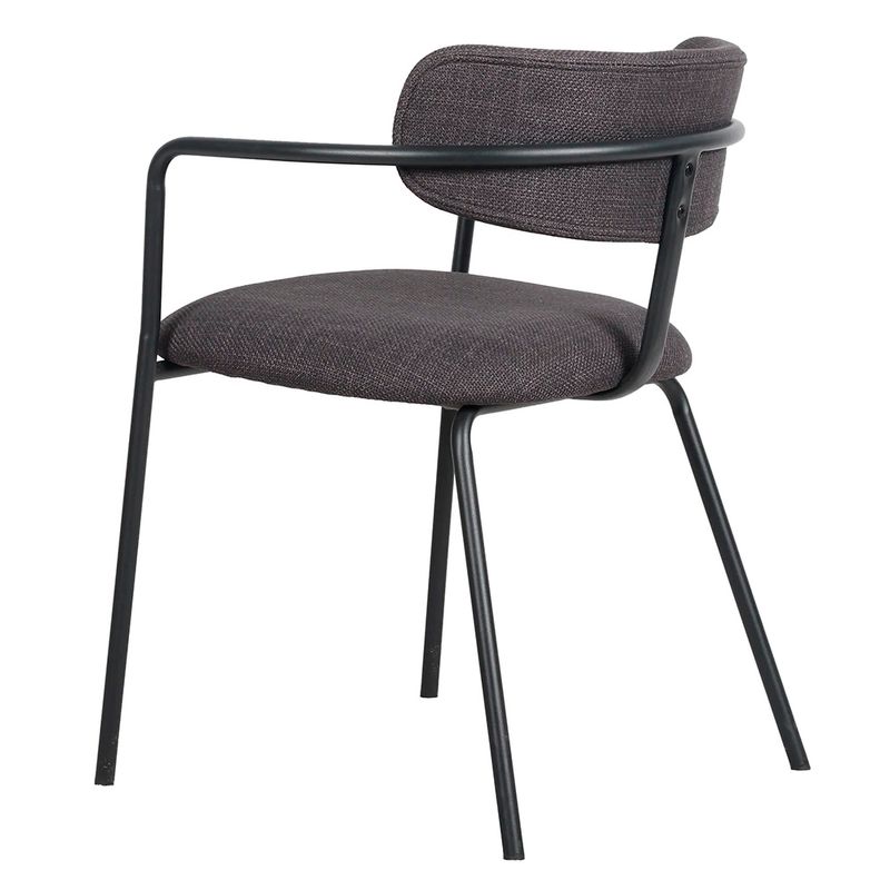 Kit04CadeirasGironaTecidoGrafiteBaseAcoCarbonoPreto76527