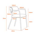 Kit04CadeirasGironaCorinoCarameloBaseAcoCarbonoPreto76528