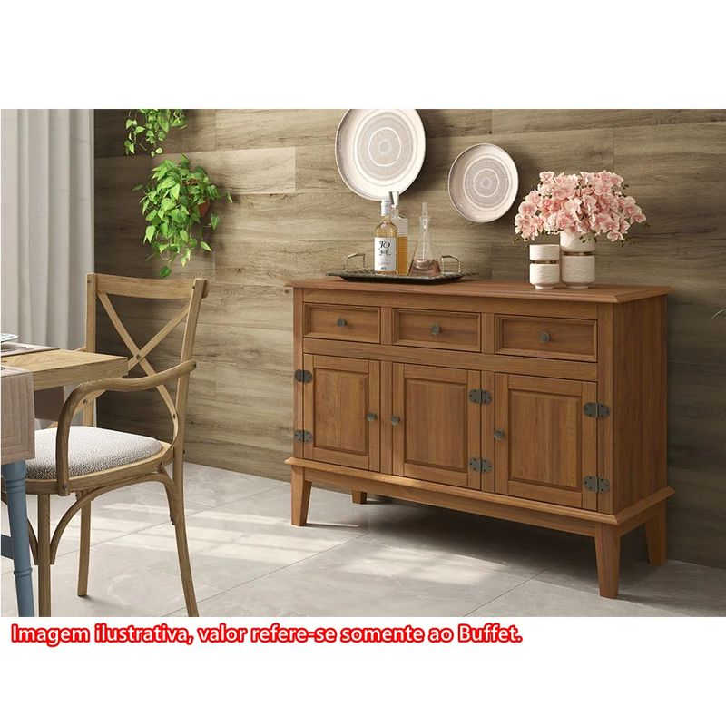 BuffetAntoine3Portas3GavetasBaseAmendoa114cm