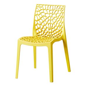 Kit 04 Cadeiras Gruvyer Polipropileno Amarelo - 76533