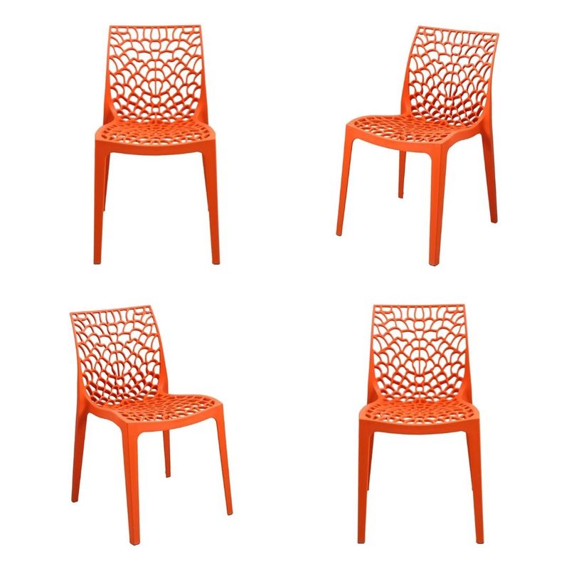 Kit04CadeirasGruvyerPolipropilenoLaranja76535