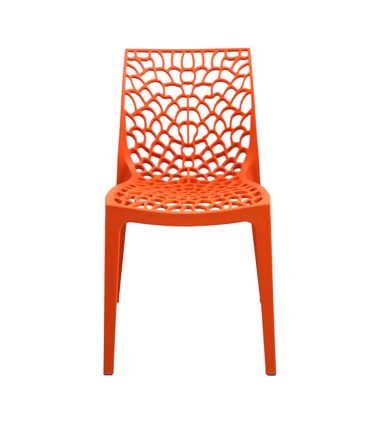 Kit 04 Cadeiras Gruvyer Polipropileno Laranja - 76535