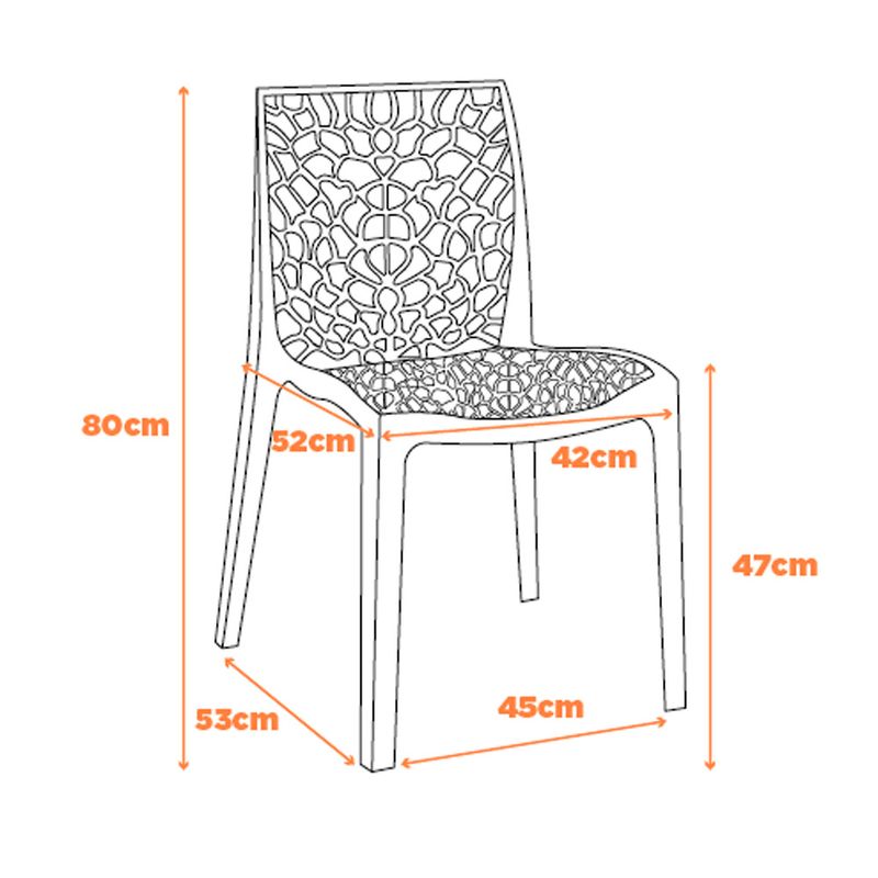 Kit04CadeirasGruvyerPolipropilenoLaranja76535