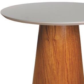Mesa Jantar Redonda Ravena Vidro Off White Base Cinamomo 100cm - 75782