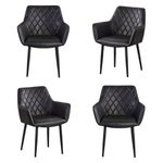 Kit04CadeirasMarrakeshCorinoPretoBaseAcoPreto76548