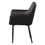 Kit04CadeirasMarrakeshCorinoPretoBaseAcoPreto76548