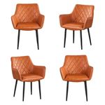 Kit04CadeirasMarrakeshCorinoCarameloBaseAcoPreto76549