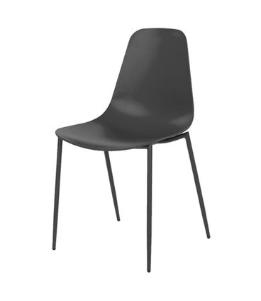 Kit 06 Cadeiras Miami Polipropileno Preto - 76550