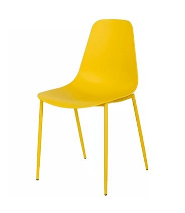 Kit 06 Cadeiras Miami Polipropileno Amarelo - 76551