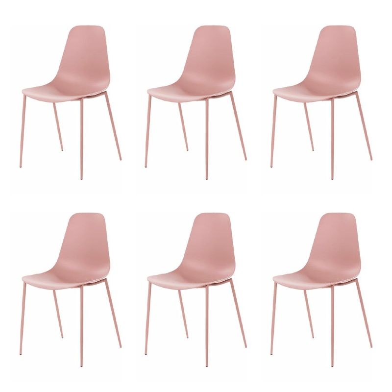 Kit 06 Cadeiras Miami Polipropileno Rosê - 76553
