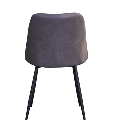 Kit 04 Cadeiras Quebec Corino Grafite Base Aço - 76572