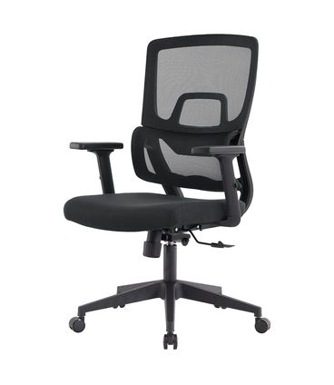 Cadeira Chelsea Diretor Tela Preta Base de Nylon com Rodizio - 76617