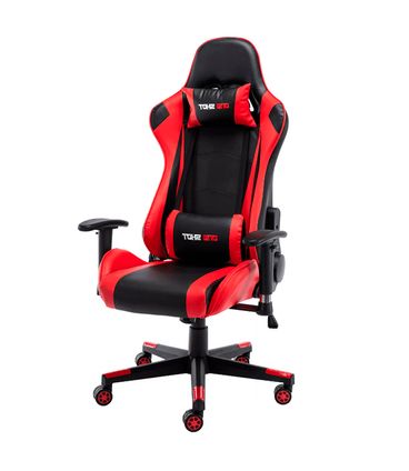 Cadeira Gamer One Shot Corino Preto e Vermelho Base e Rodízio Nylon - 76622