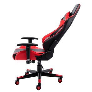 Cadeira Gamer One Shot Corino Preto e Vermelho Base e Rodízio Nylon - 76622