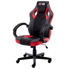 Cadeira Gamer Quest Corino Preto e Vermelho Base e Rodízio Nylon - 76630