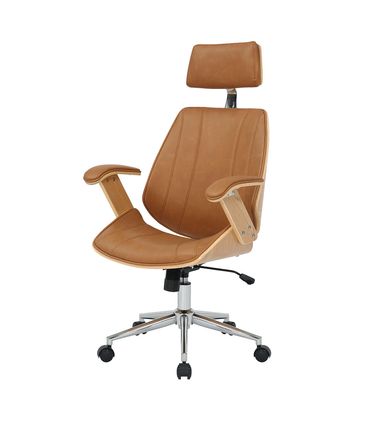 Cadeira Kopenhagen Diretor Caramelo Acabamento Madeira - 76633