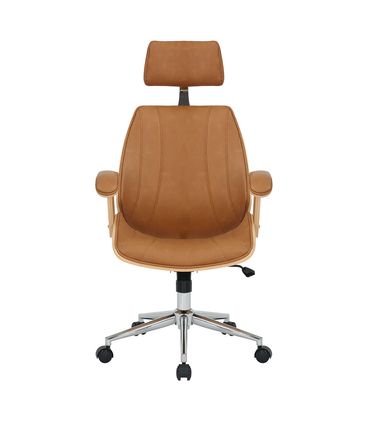 Cadeira Kopenhagen Diretor Caramelo Acabamento Madeira - 76633