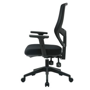 Cadeira Londres Diretor Tela Preta Base Nylon com Rodízio - 76634