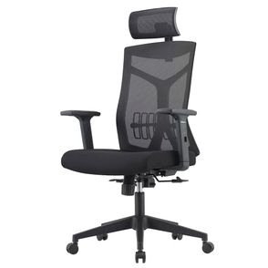 Cadeira Office Lugano Tela Preta Base Nylon com Rodízio - 76635