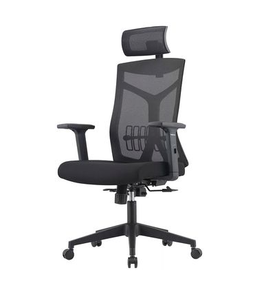 Cadeira Office Lugano Tela Preta Base Nylon com Rodízio - 76635