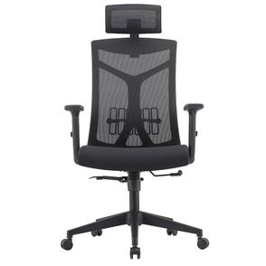 Cadeira Office Lugano Tela Preta Base Nylon com Rodízio - 76635