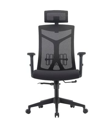 Cadeira Office Lugano Tela Preta Base Nylon com Rodízio - 76635