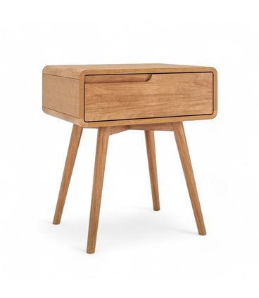 Mesa de Cabeceira Itamogi Direita 1 Gaveta Cor Champagne 57cm  - 72014