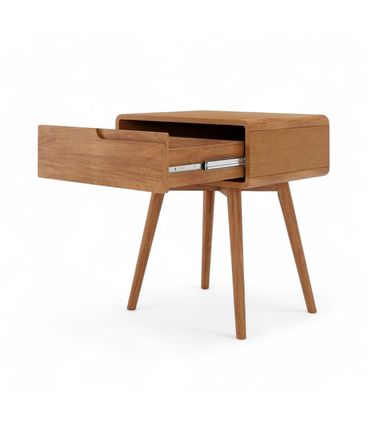 Mesa de Cabeceira Itamogi Esquerda 1 Gaveta Cor Champagne 57cm - 75966