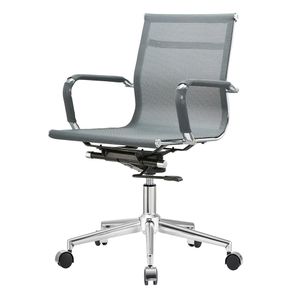 Cadeira Sydney Diretor Tela Cinza Base Cromada - 72214