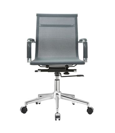 Cadeira Sydney Diretor Tela Cinza Base Cromada - 72214