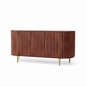 Buffet Astolfo 3 Portas Castanho C/ Dourado 166cm - 76657