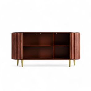 Buffet Astolfo 3 Portas Castanho C/ Dourado 166cm - 76657