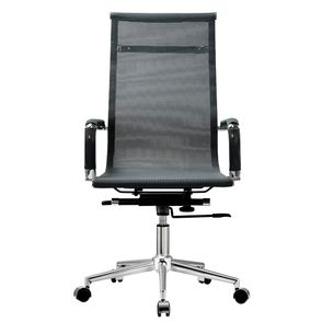 Cadeira Sydney Presidente Tela Preta Base Cromada - 71042
