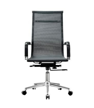 Cadeira Sydney Presidente Tela Preta Base Cromada - 71042